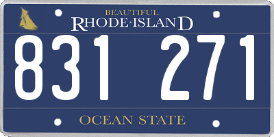 RI license plate 831271