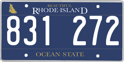RI license plate 831272