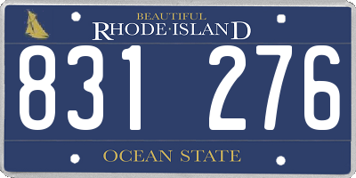 RI license plate 831276