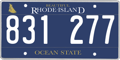 RI license plate 831277