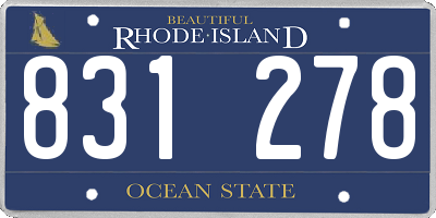 RI license plate 831278
