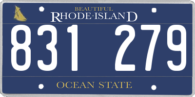 RI license plate 831279