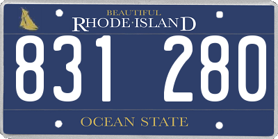 RI license plate 831280