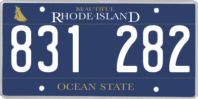 RI license plate 831282