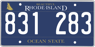 RI license plate 831283