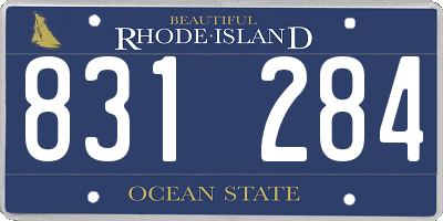 RI license plate 831284