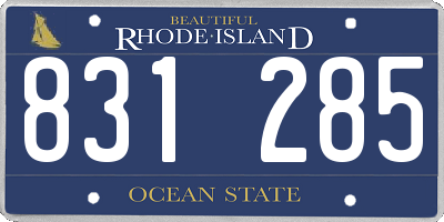RI license plate 831285