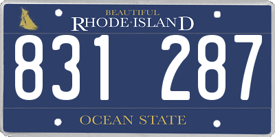 RI license plate 831287