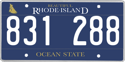 RI license plate 831288
