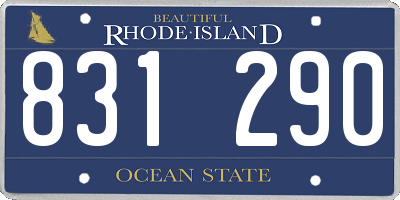 RI license plate 831290