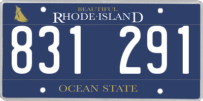 RI license plate 831291