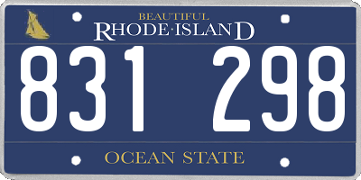 RI license plate 831298