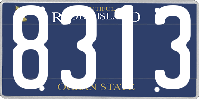 RI license plate 8313