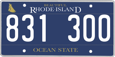 RI license plate 831300