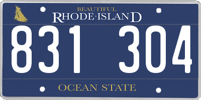 RI license plate 831304