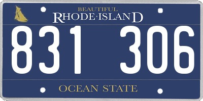 RI license plate 831306