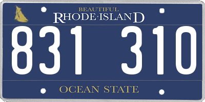 RI license plate 831310