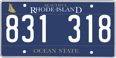 RI license plate 831318