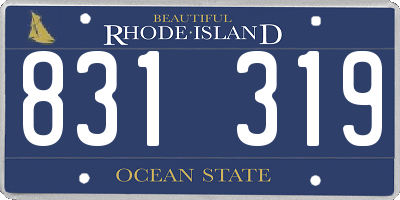 RI license plate 831319