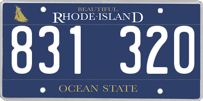 RI license plate 831320