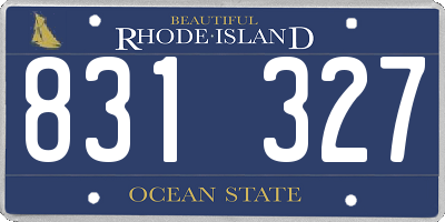 RI license plate 831327