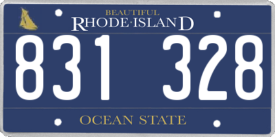 RI license plate 831328