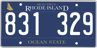 RI license plate 831329