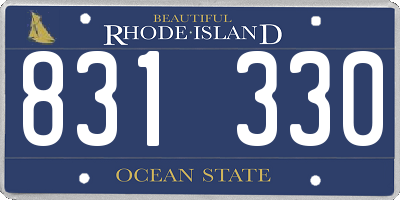 RI license plate 831330