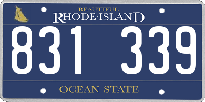 RI license plate 831339