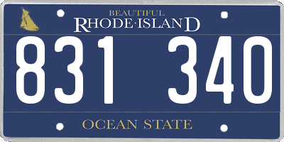 RI license plate 831340