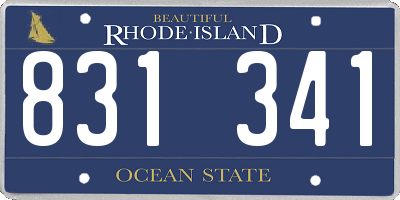 RI license plate 831341