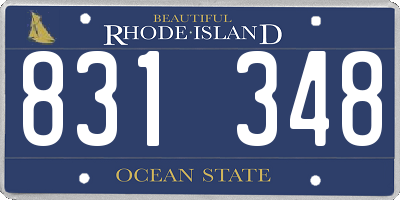 RI license plate 831348
