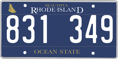 RI license plate 831349