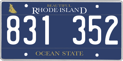 RI license plate 831352