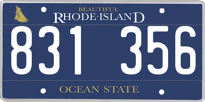 RI license plate 831356