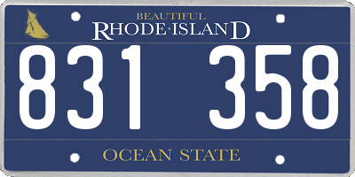 RI license plate 831358