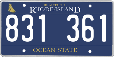 RI license plate 831361