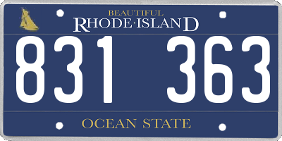 RI license plate 831363