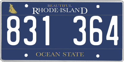 RI license plate 831364