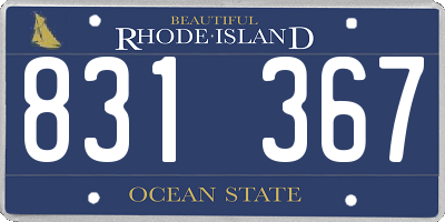 RI license plate 831367