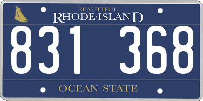 RI license plate 831368