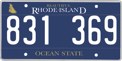 RI license plate 831369