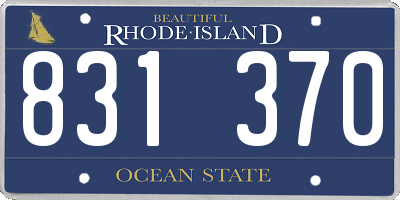 RI license plate 831370