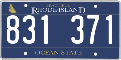 RI license plate 831371