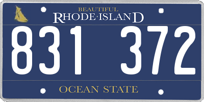 RI license plate 831372
