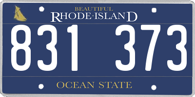 RI license plate 831373