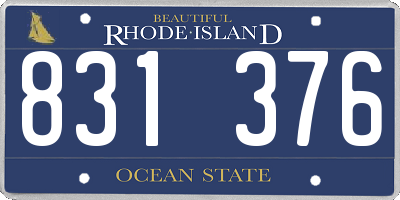 RI license plate 831376