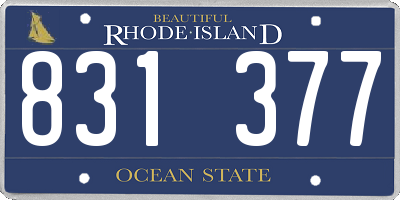 RI license plate 831377