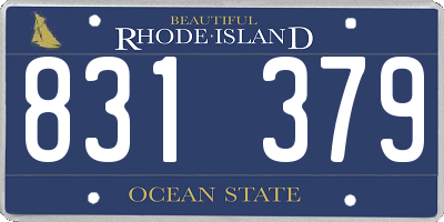 RI license plate 831379