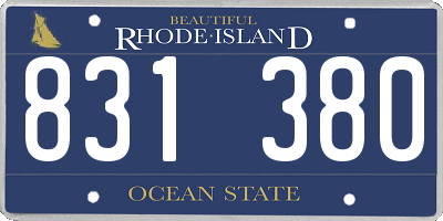 RI license plate 831380